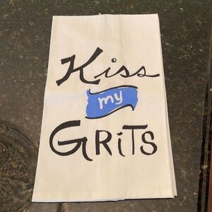 NWT Sonoma *Kiss My Grits* Tea Bread Towel